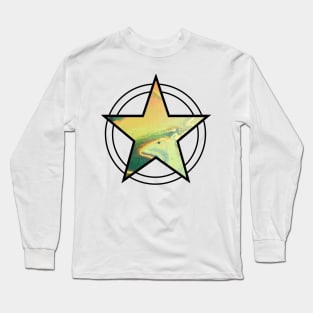 Paint Pour Pentacle Long Sleeve T-Shirt